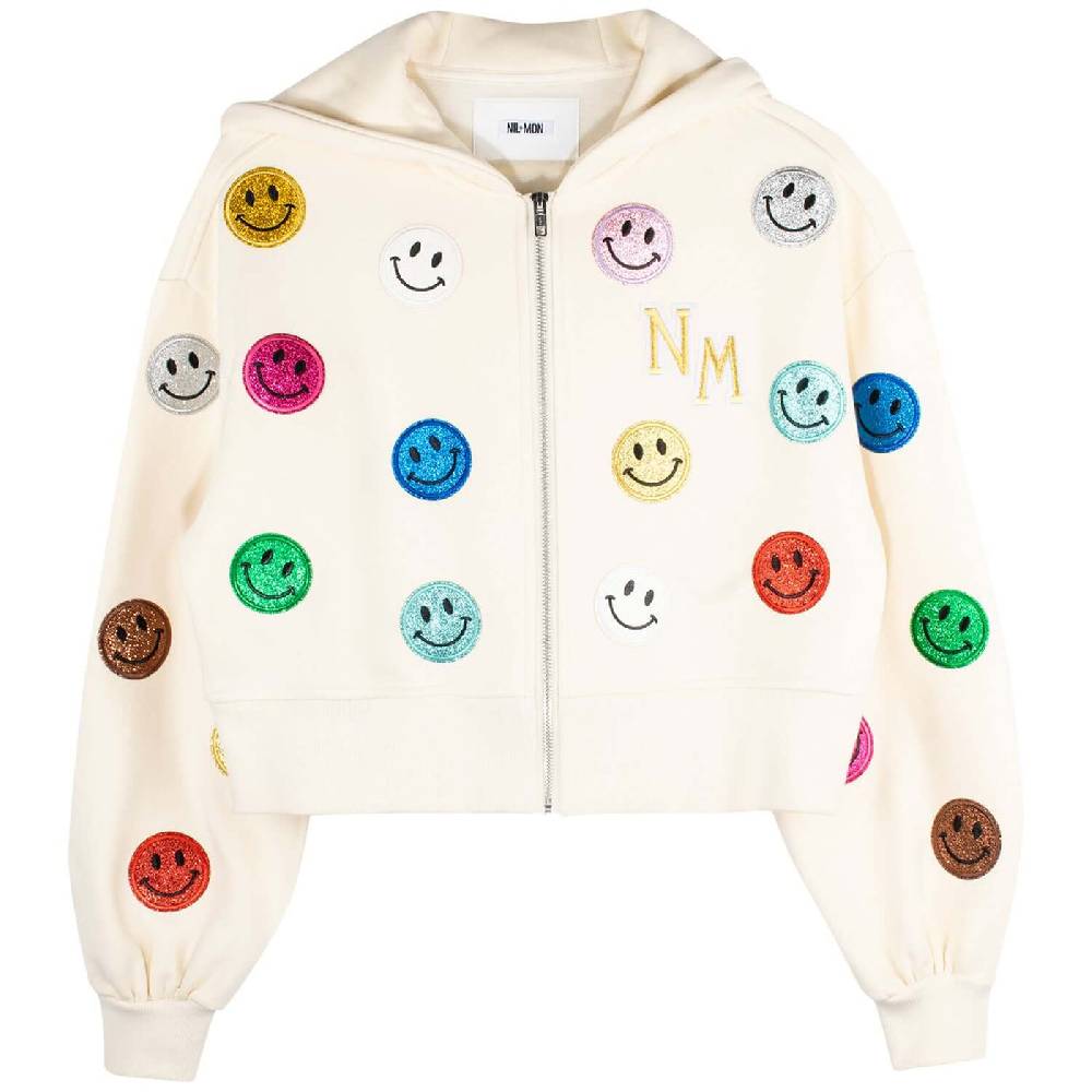 NIL+MON Crop Hoodie "Smiles" Online