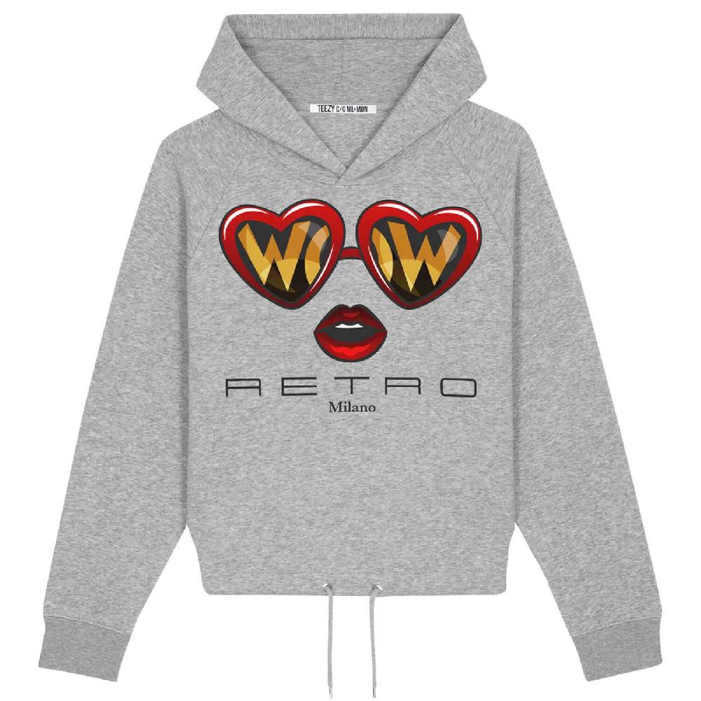 NIL+MON Crop Hoodie "TZ Retro" Großer Ausverkauf