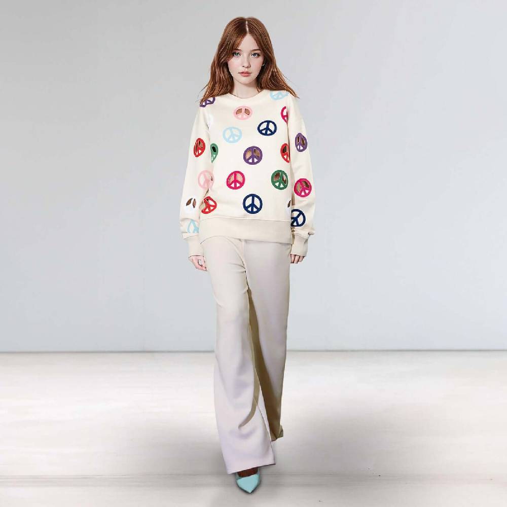 NIL+MON Oversize Sweat "Peace" Top Angebot