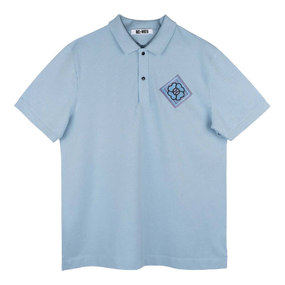 NIL+MON Polo Shirt "Clover Blue" zollfrei
