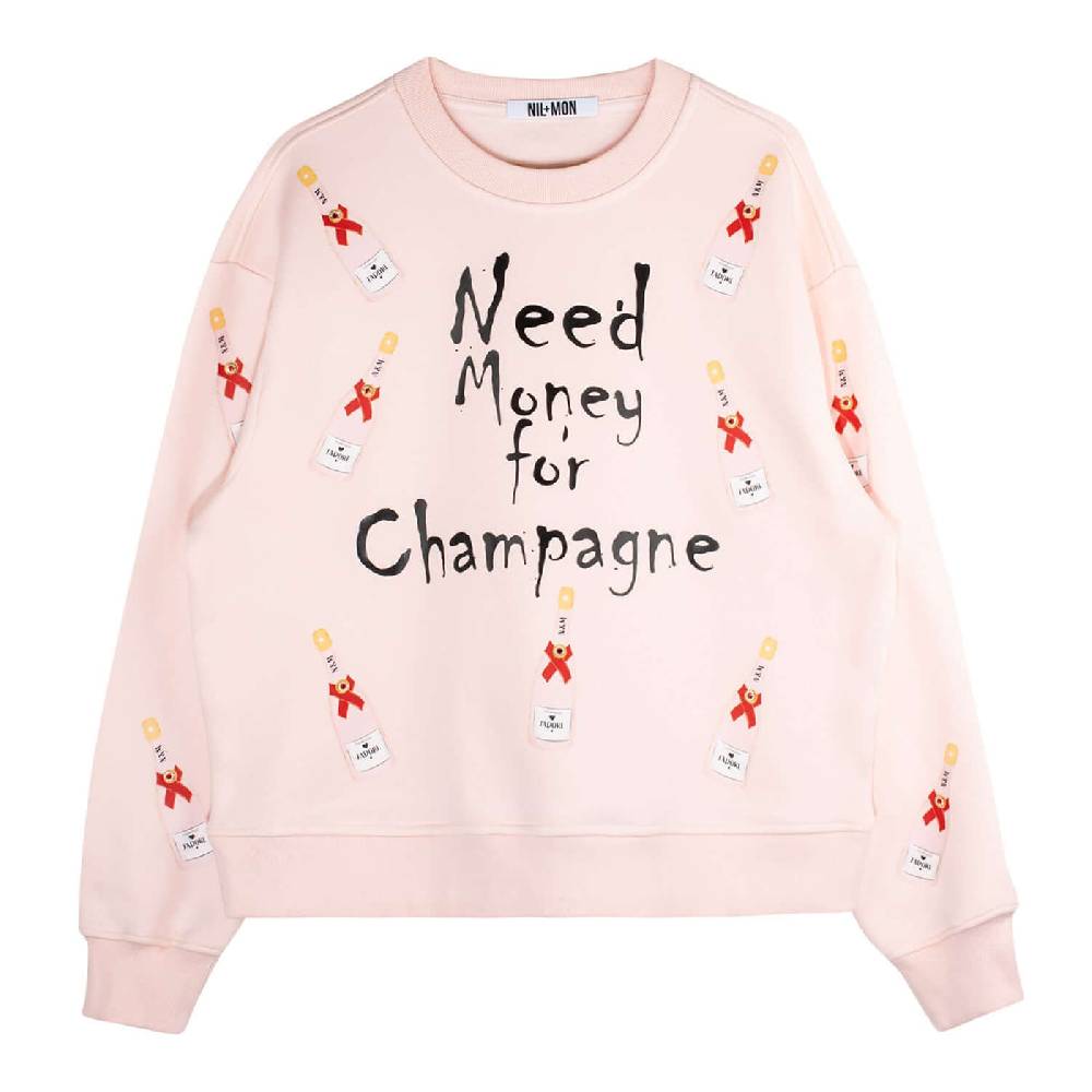 NIL+MON Sweatshirt "Champagne Girl" Blitzverkäufe