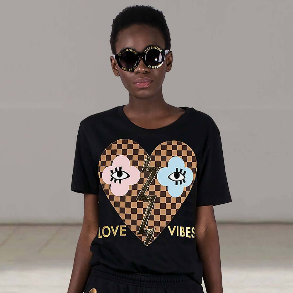 NIL+MON T-Shirt "Love Vibes" Großer Ausverkauf