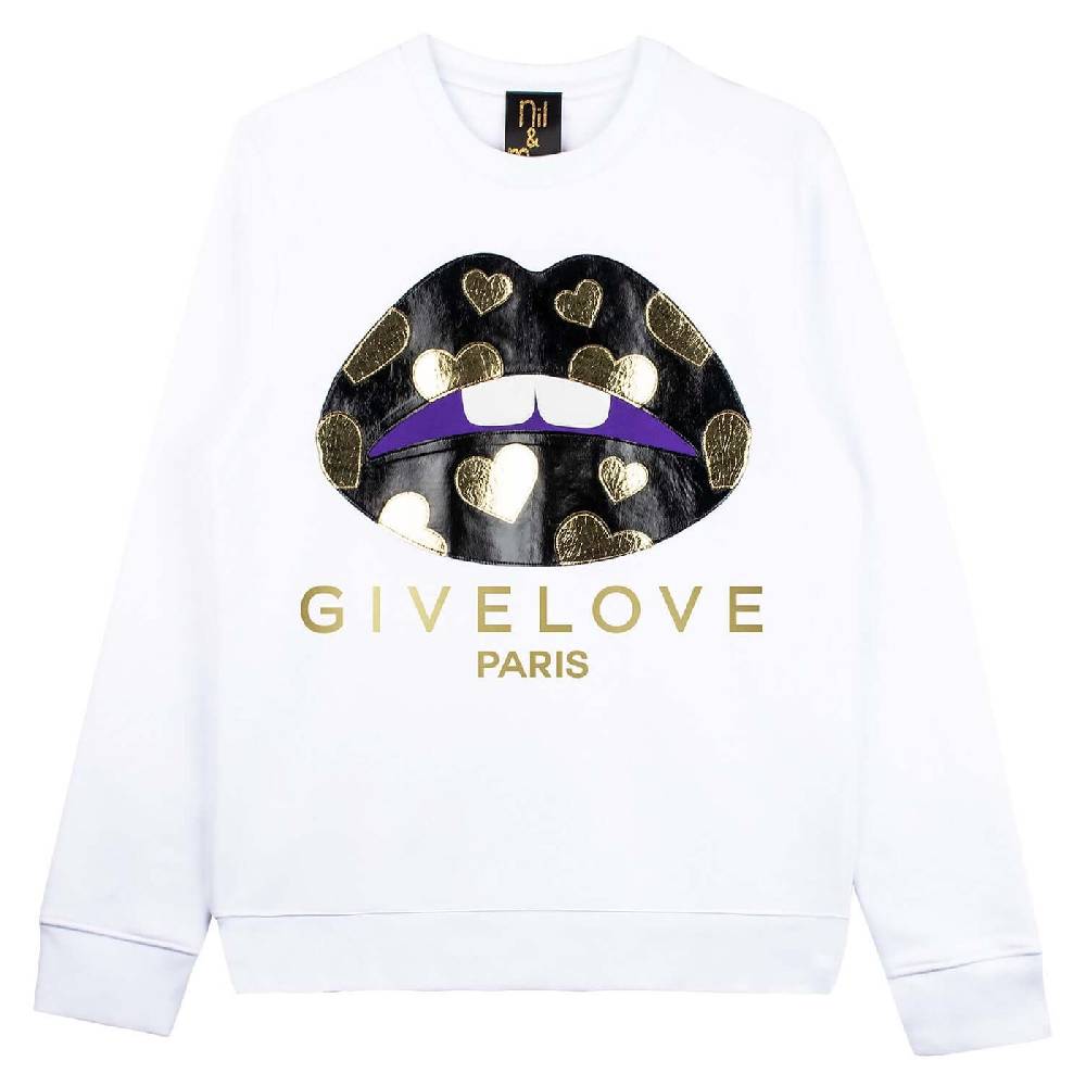 NIL+MON Sweatshirt "Givelove Black" Begrenztes Angebot