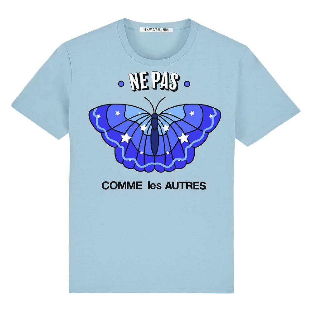 NIL+MON T-Shirt "TZ Ne Pas Blue" Online