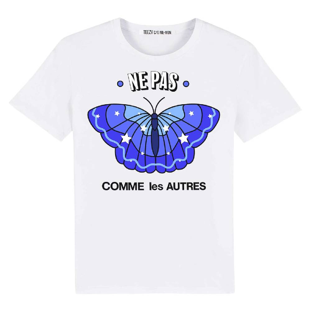 NIL+MON T-Shirt "TZ Ne Pas Blue" Online