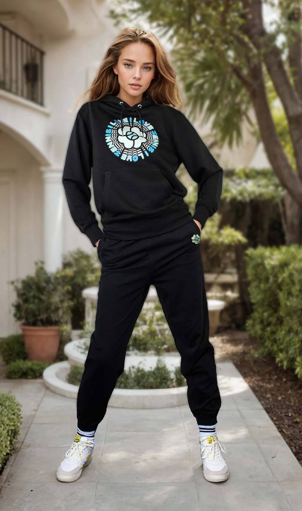 NIL+MON Hoodie "Circle Blue" Bis zu 65% Rabatt