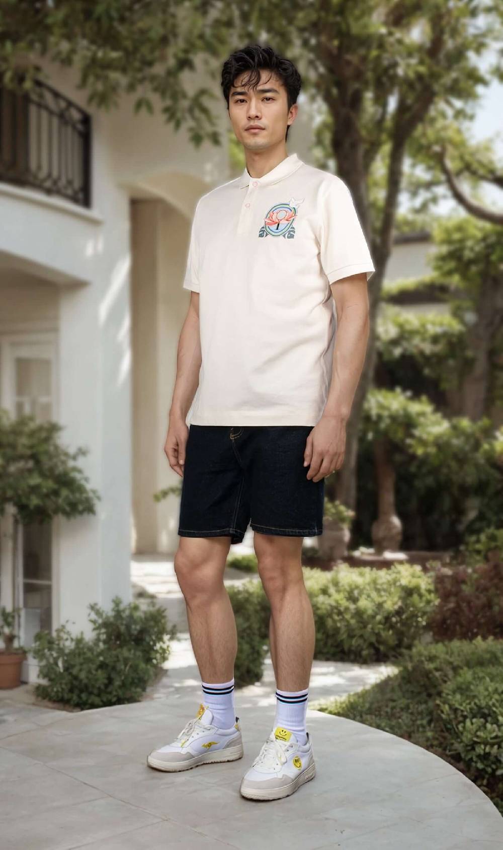 NIL+MON Polo Shirt "Dove" Verkauf
