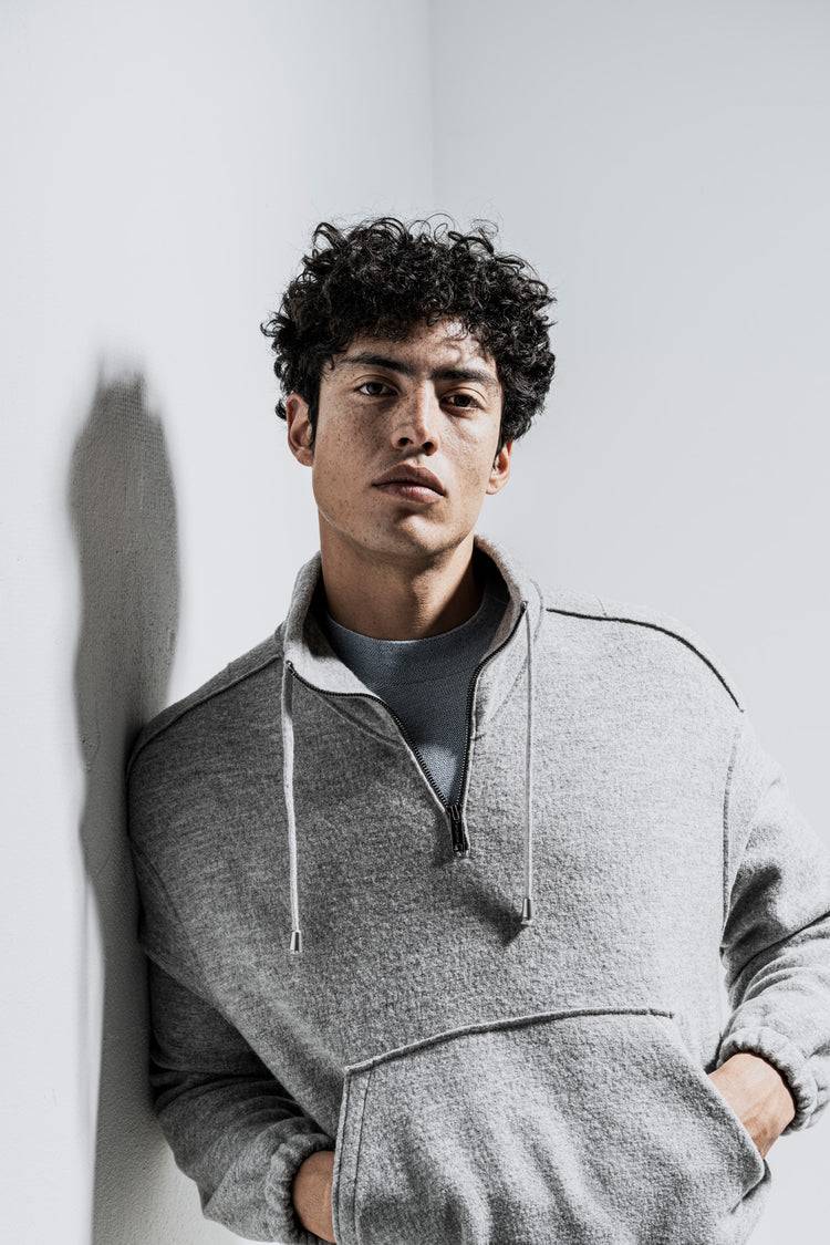 Phil Petter Woll-Walk-Zipptroyer aus Merinowolle, Oversized Fit Meist gekauft