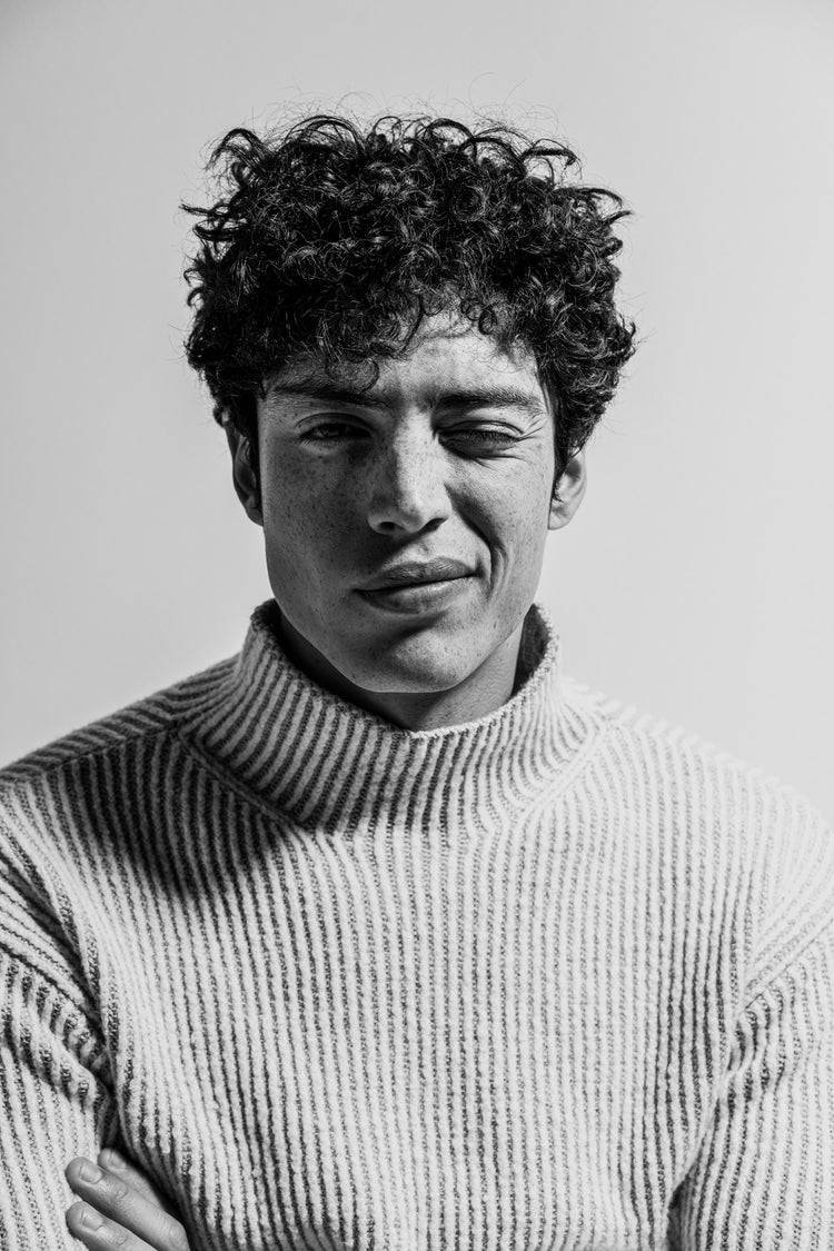Phil Petter Stehkragen-Pullover aus Winter-Baumwolle & Merinowolle Limitierter Zeitrabatt