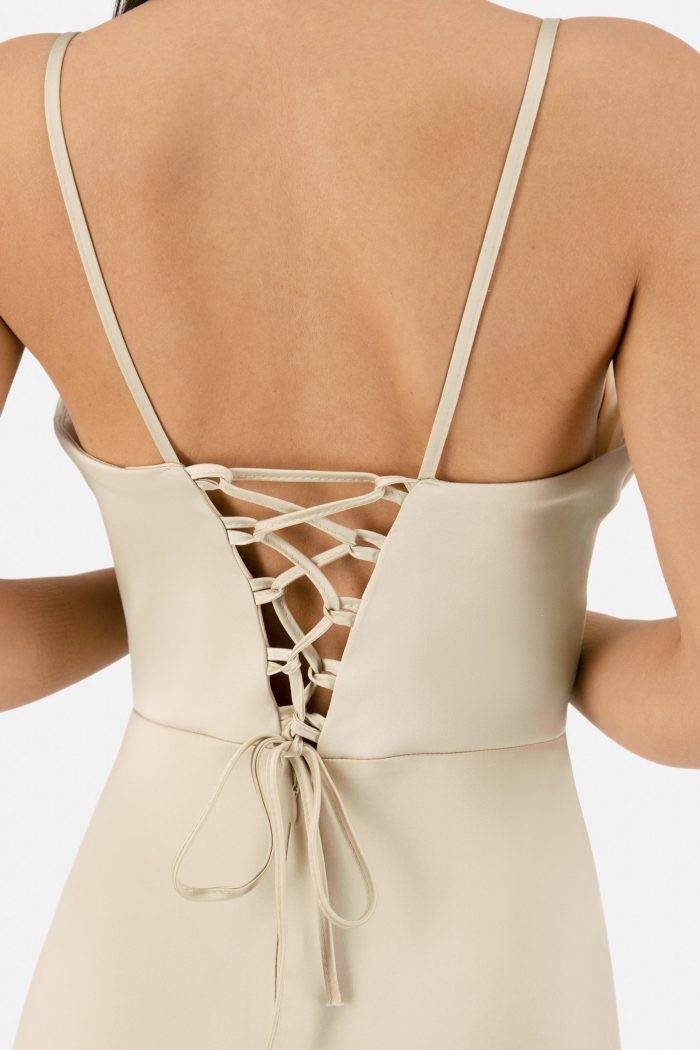 Prestije Satin Maxikleid drapiert Kostenloser Versand