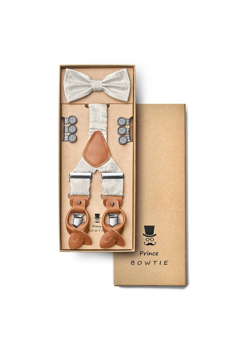 Prince Bowtie Hosenträger Set aus 100% Seide Paisleydesign 50% Rabatt für begrenzte Zeit