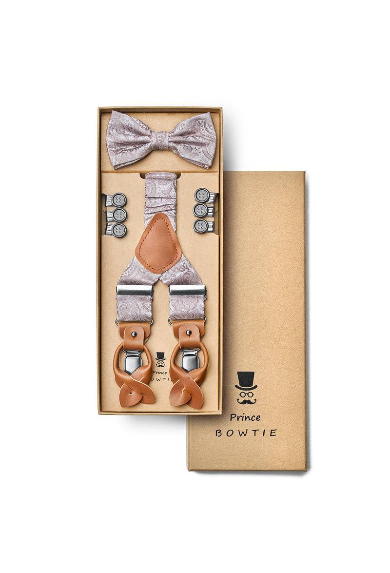 Prince Bowtie Hosenträger Set aus 100% Seide Paisleydesign Rabatte dieses Monats