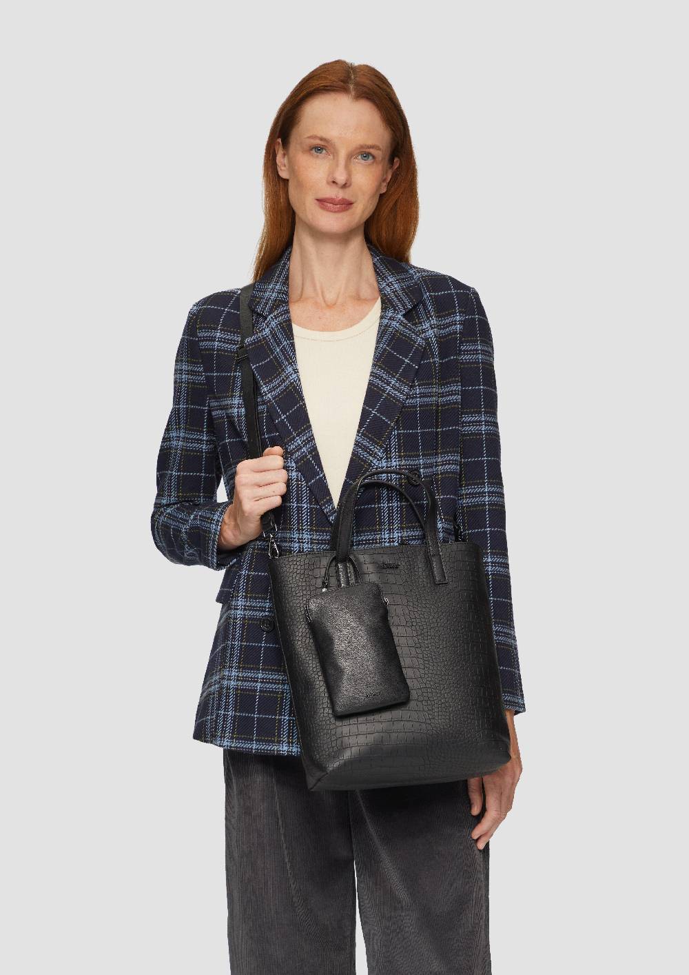 s.Oliver Mittelgroßer Shopper in Krokodilleder-Optik Lagerräumung