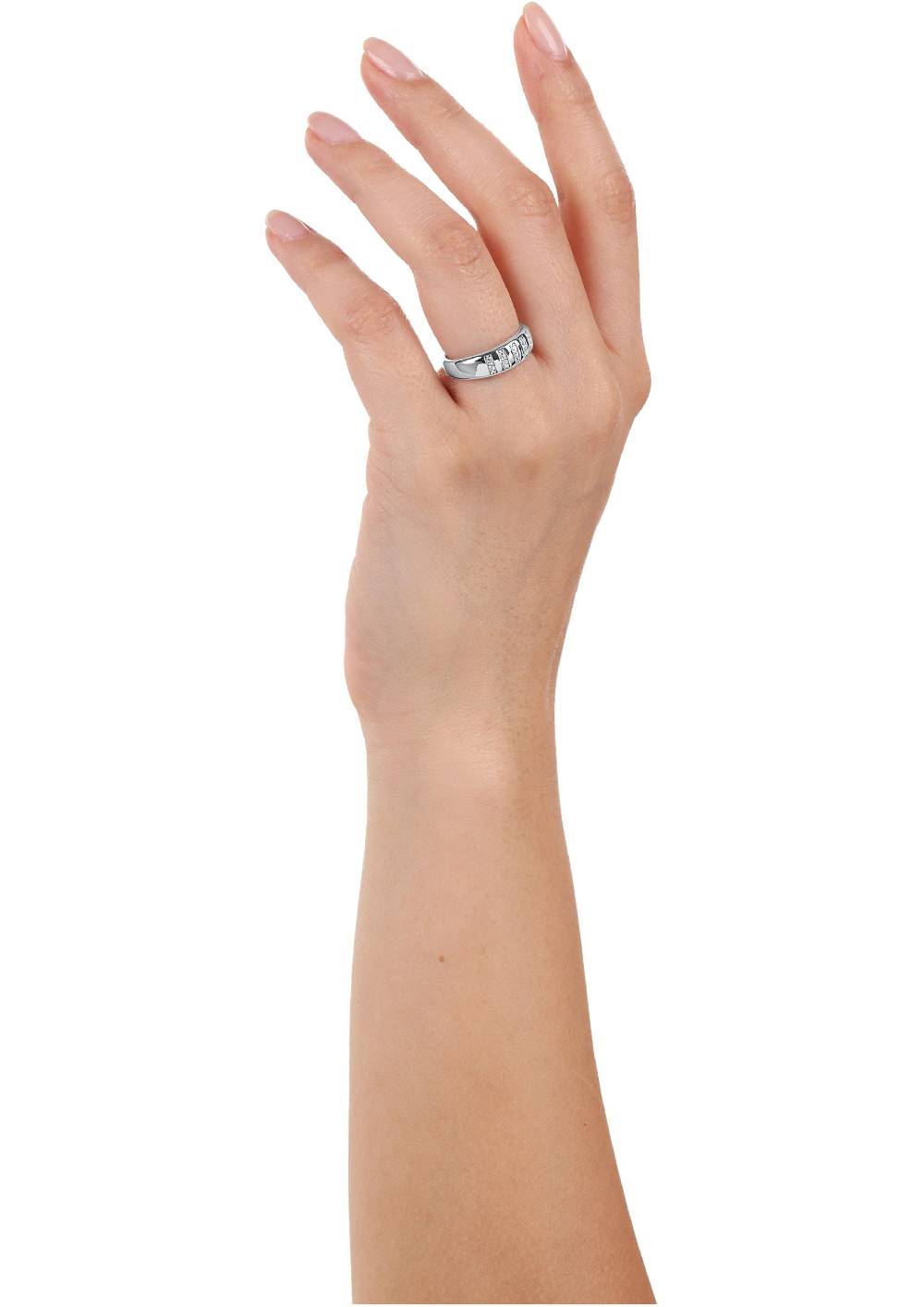 s.Oliver Silber-Ring mit Zirkonia-Steinen Neueste Mode