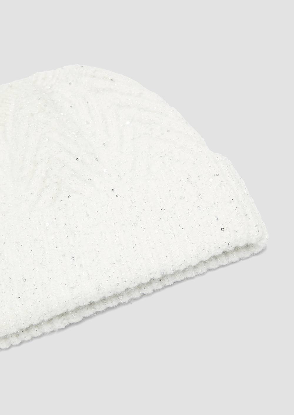 s.Oliver Strickmütze mit Glitzergarn Kostenlose Rückgabe