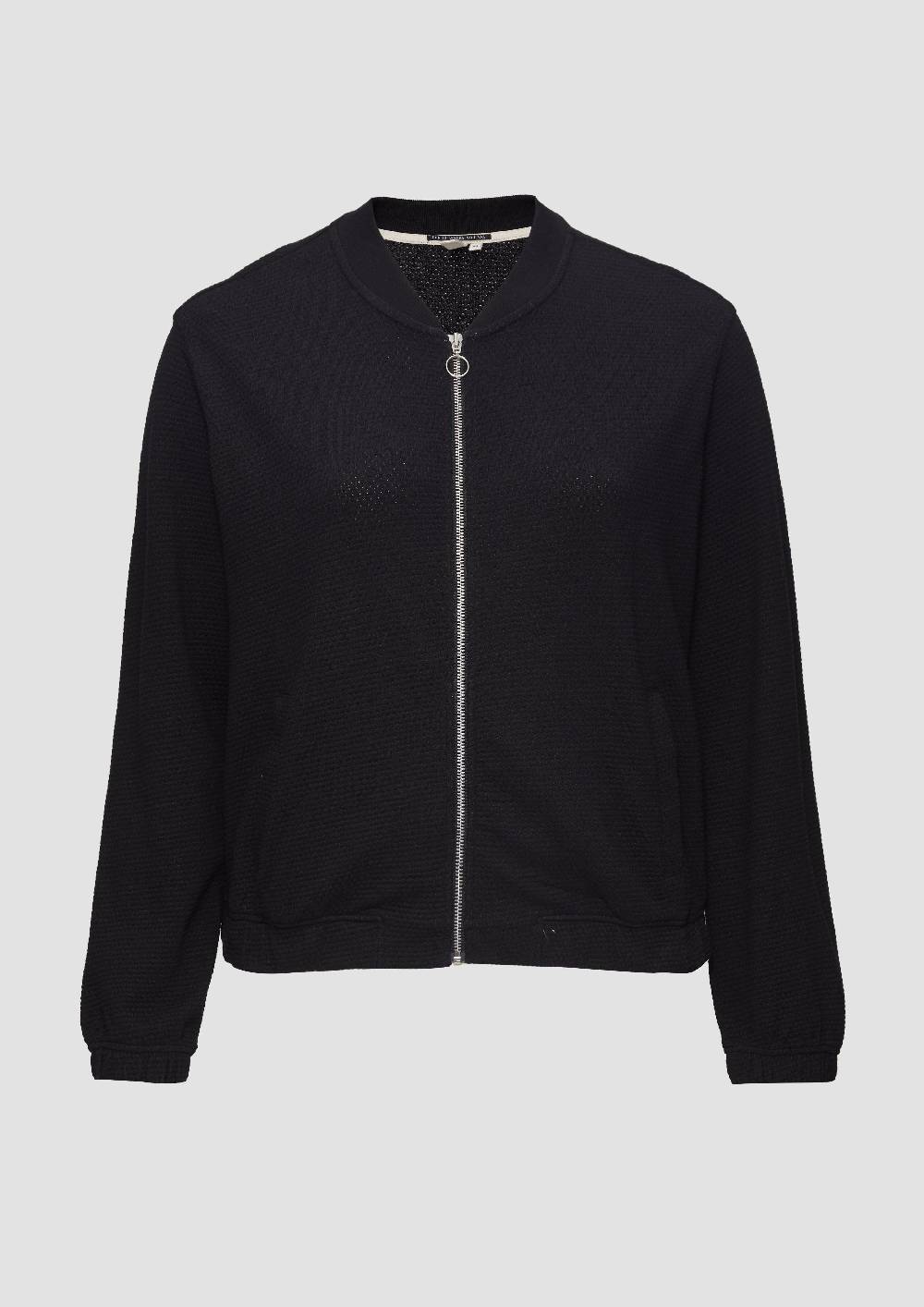 s.Oliver Strukturierter Sweat-Blouson aus Baumwollmix Günstiger Verkauf