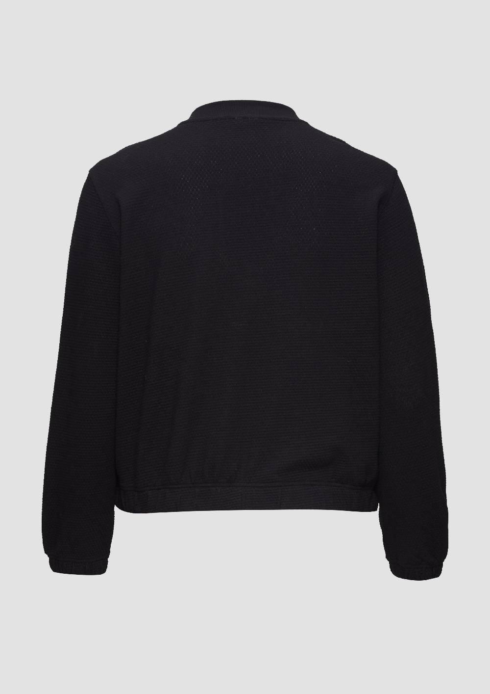 s.Oliver Strukturierter Sweat-Blouson aus Baumwollmix Günstiger Verkauf