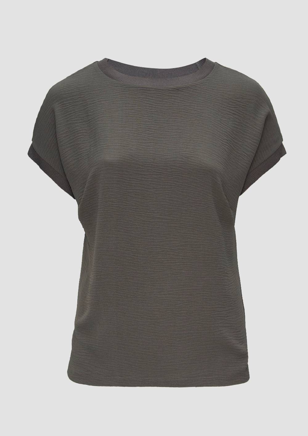 s.Oliver Materialmix-T-Shirt im Loose Fit Kostenloser Versand
