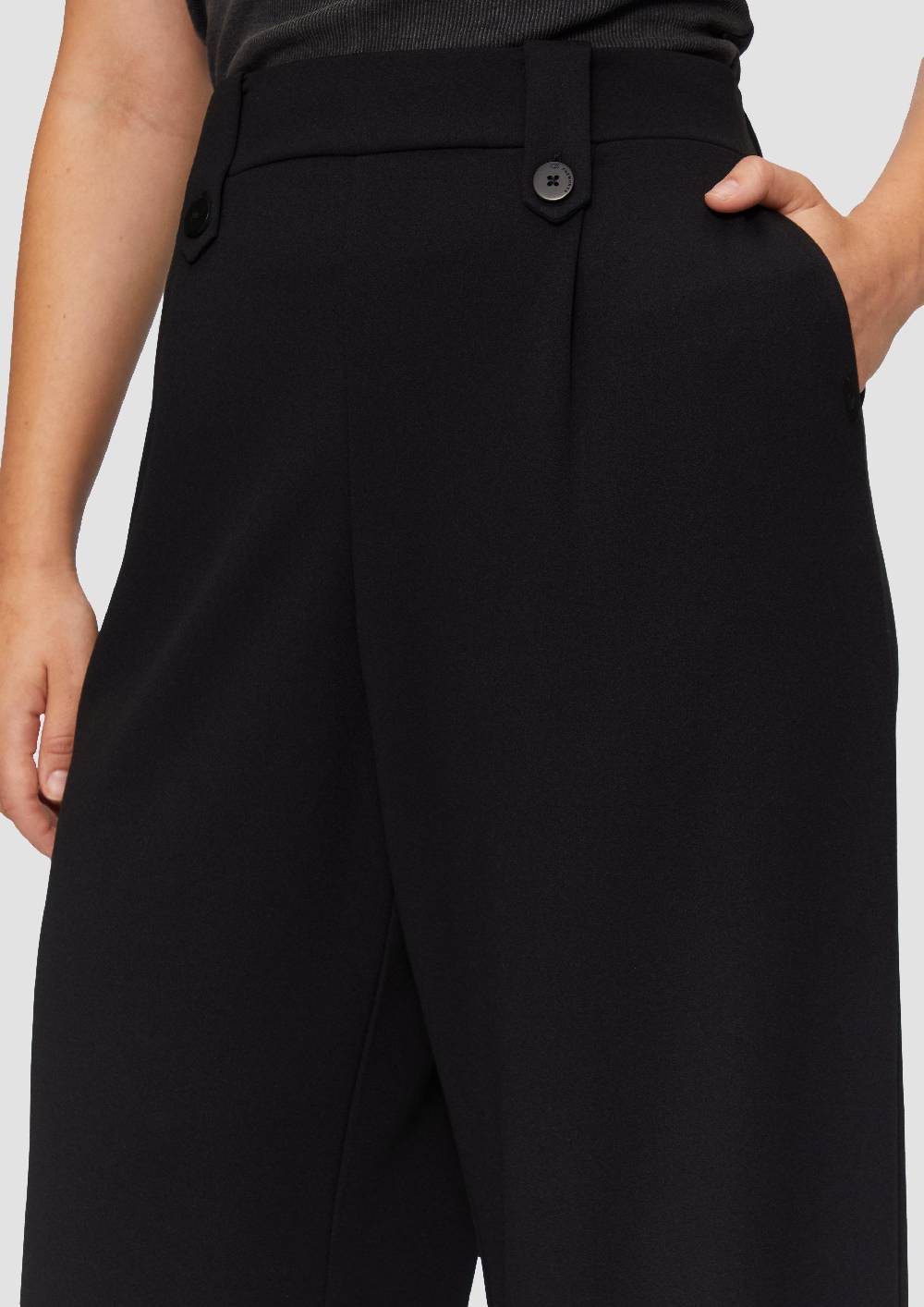 s.Oliver Crêpe-Hose im Relaxed Fit mit Wide Leg Sonderangebot