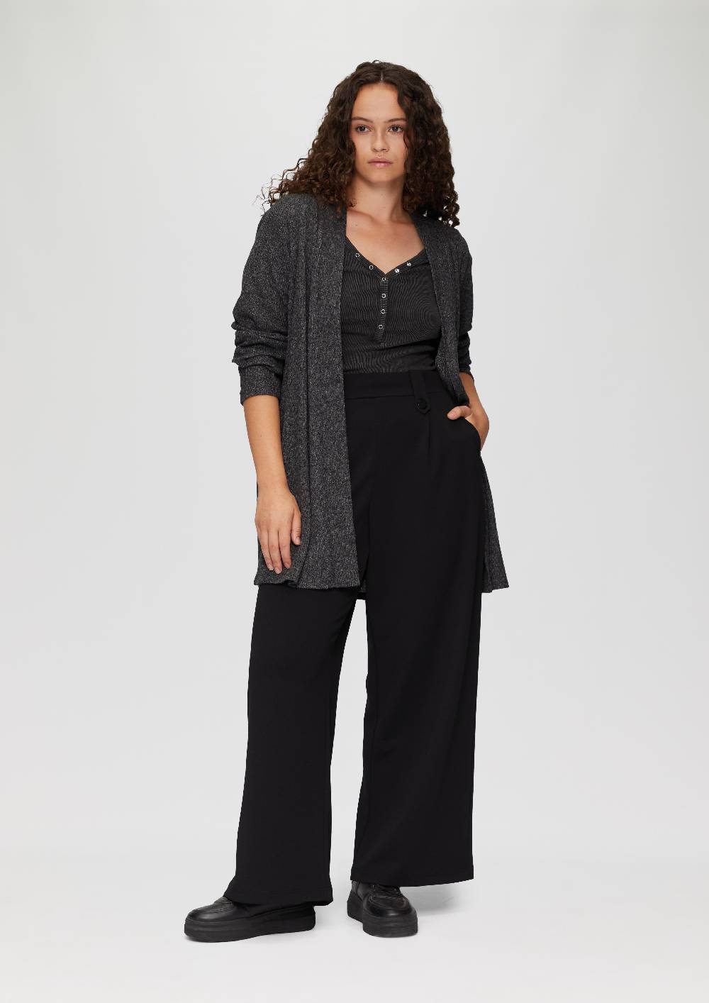 s.Oliver Crêpe-Hose im Relaxed Fit mit Wide Leg Sonderangebot