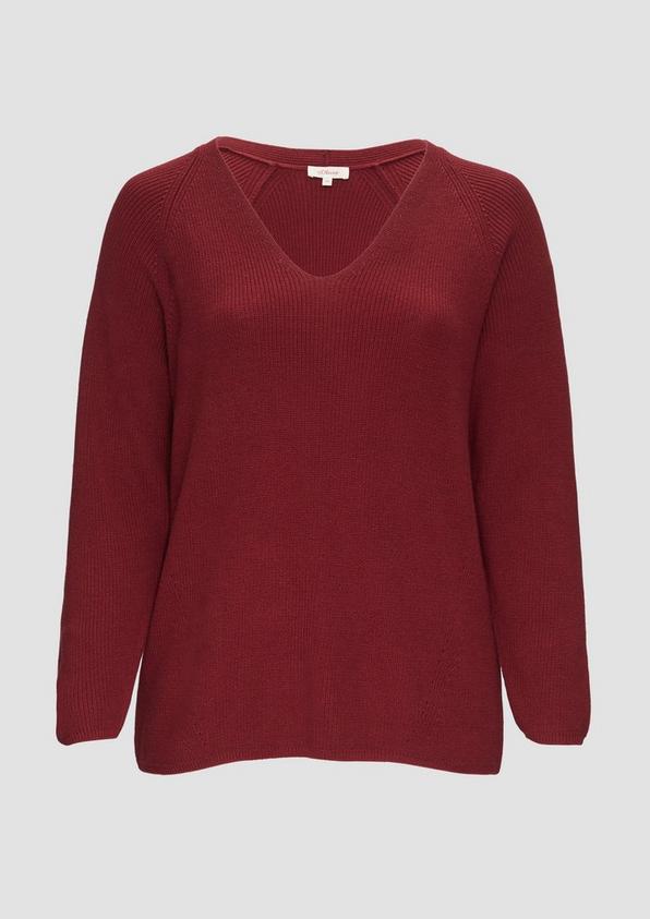 s.Oliver Strickpullover mit V-Ausschnitt im Loose Fit Black Friday