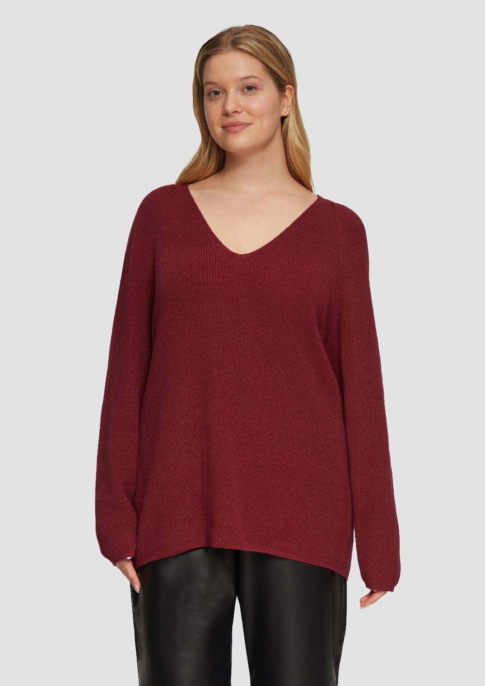 s.Oliver Strickpullover mit V-Ausschnitt im Loose Fit Black Friday