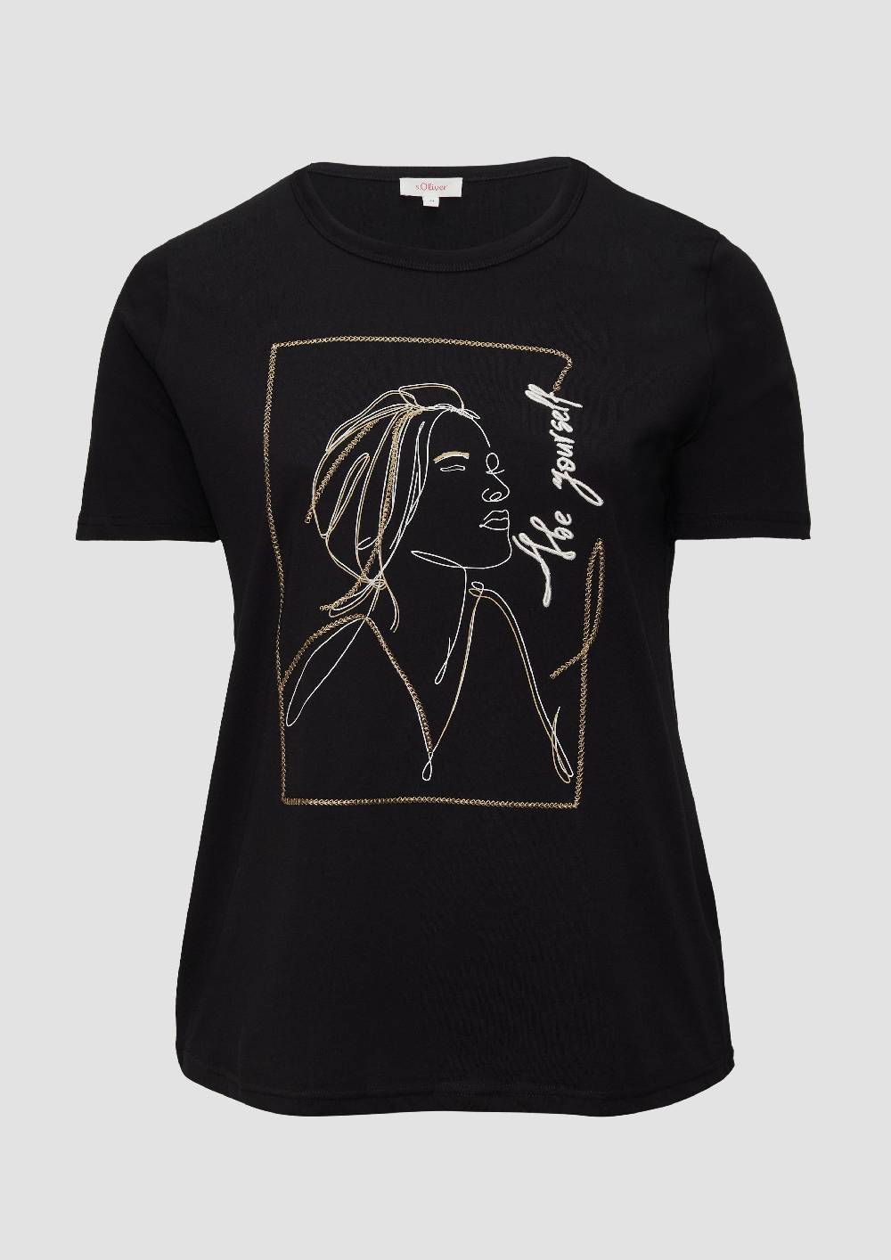 s.Oliver T-Shirt mit Stickerei-Artwork Heißer Verkauf