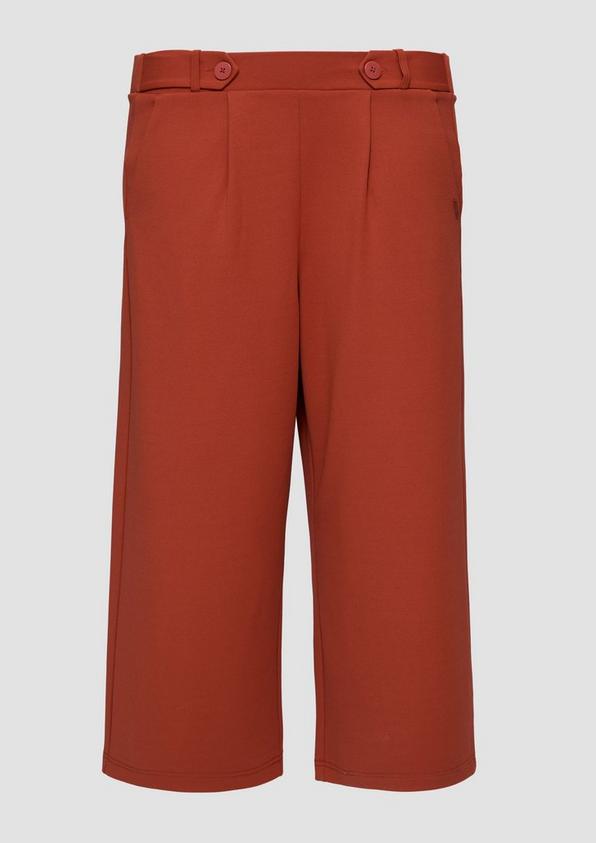 s.Oliver Elastische Wide-Leg-Hose aus Crêpe Top Angebot