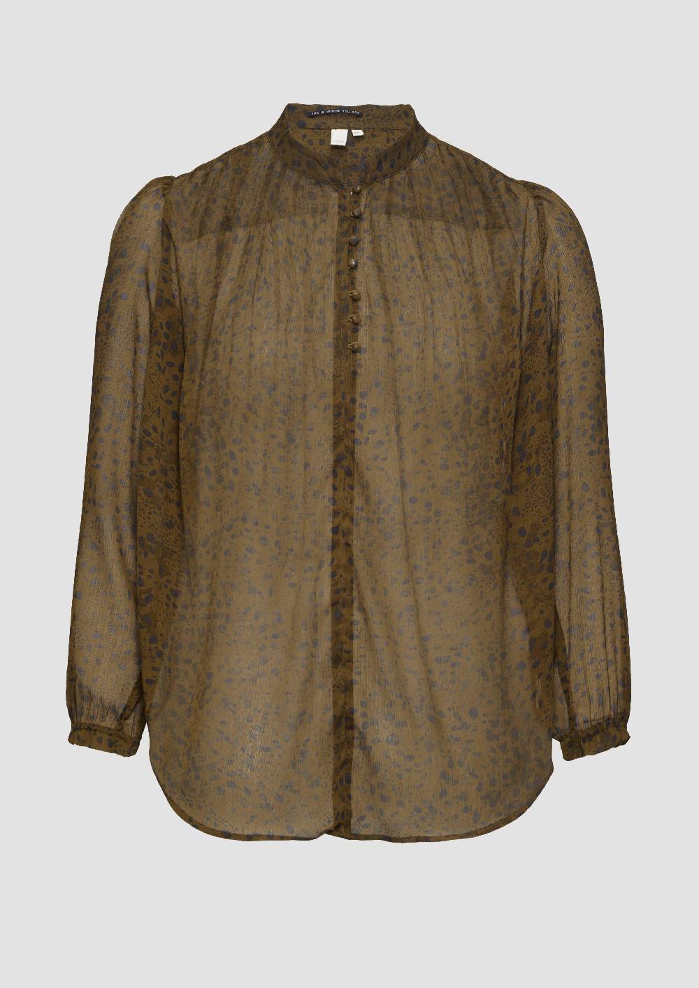 s.Oliver Leicht transparente Chiffonbluse mit Puffärmeln Saisonale Angebote