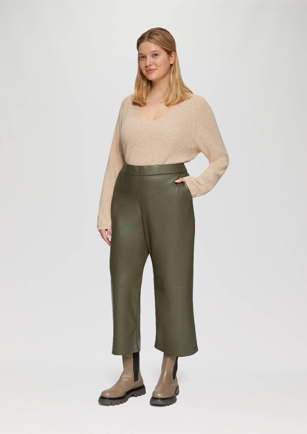 s.Oliver Culotte aus Lederimitat mit Nahtdetails Kauf eins, bekomm eins gratis