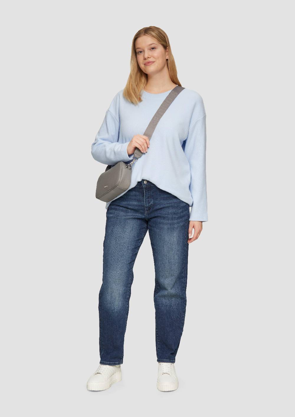 s.Oliver Weiches Sweatshirt mit überschnittenen Schultern Super Sparpreis