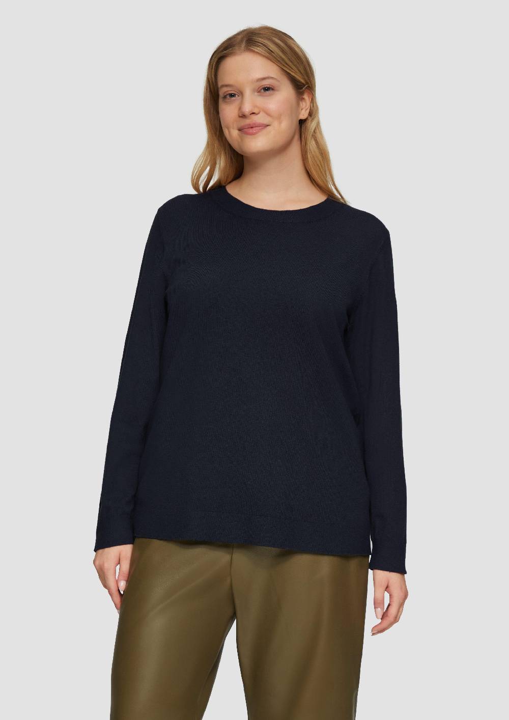 s.Oliver Strickpullover mit Rundhalsausschnitt Bis zu 50% Rabatt