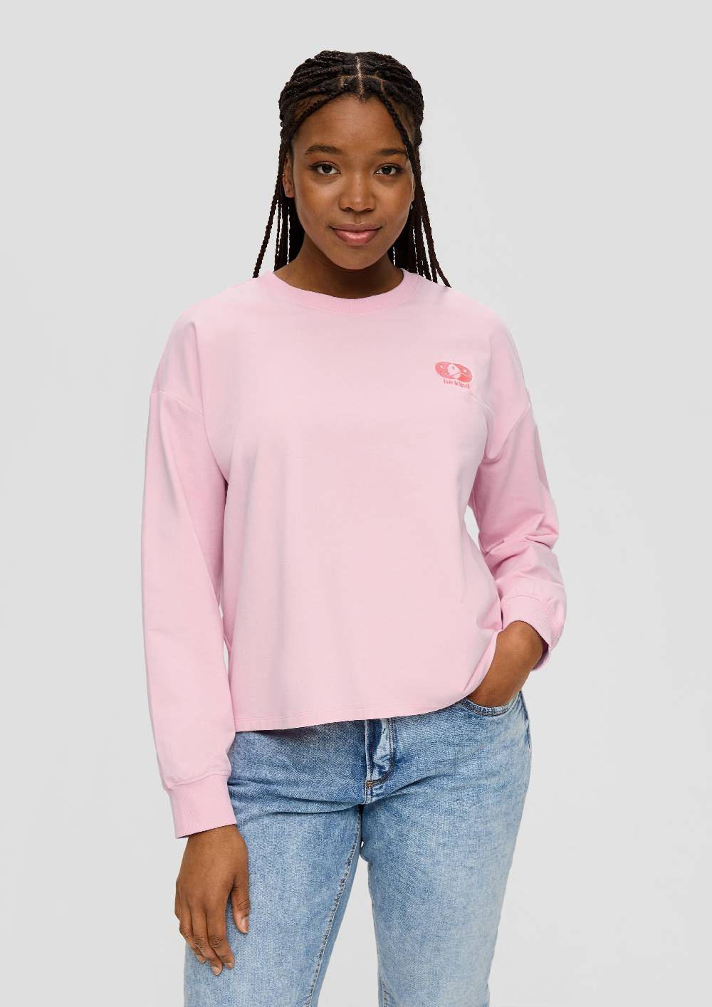 s.Oliver Sweatshirt im Boxy Cut mit Rückenprint Nur für heute