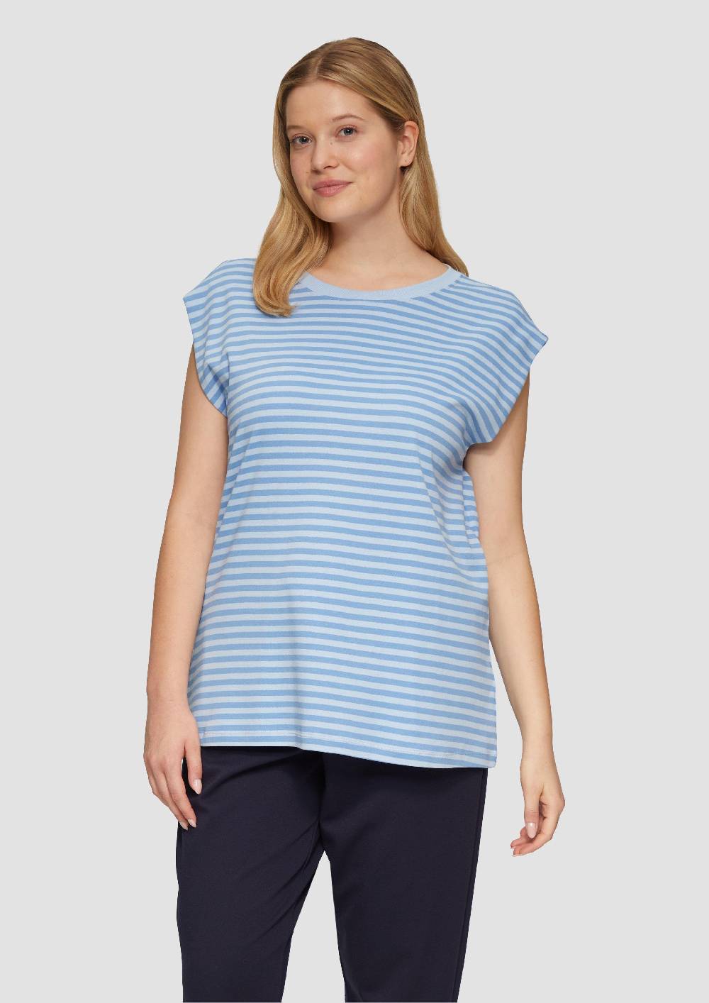 s.Oliver Gestreiftes Shirt im Relaxed Fit aus Interlock-Jersey Discount Store für neue Produkte