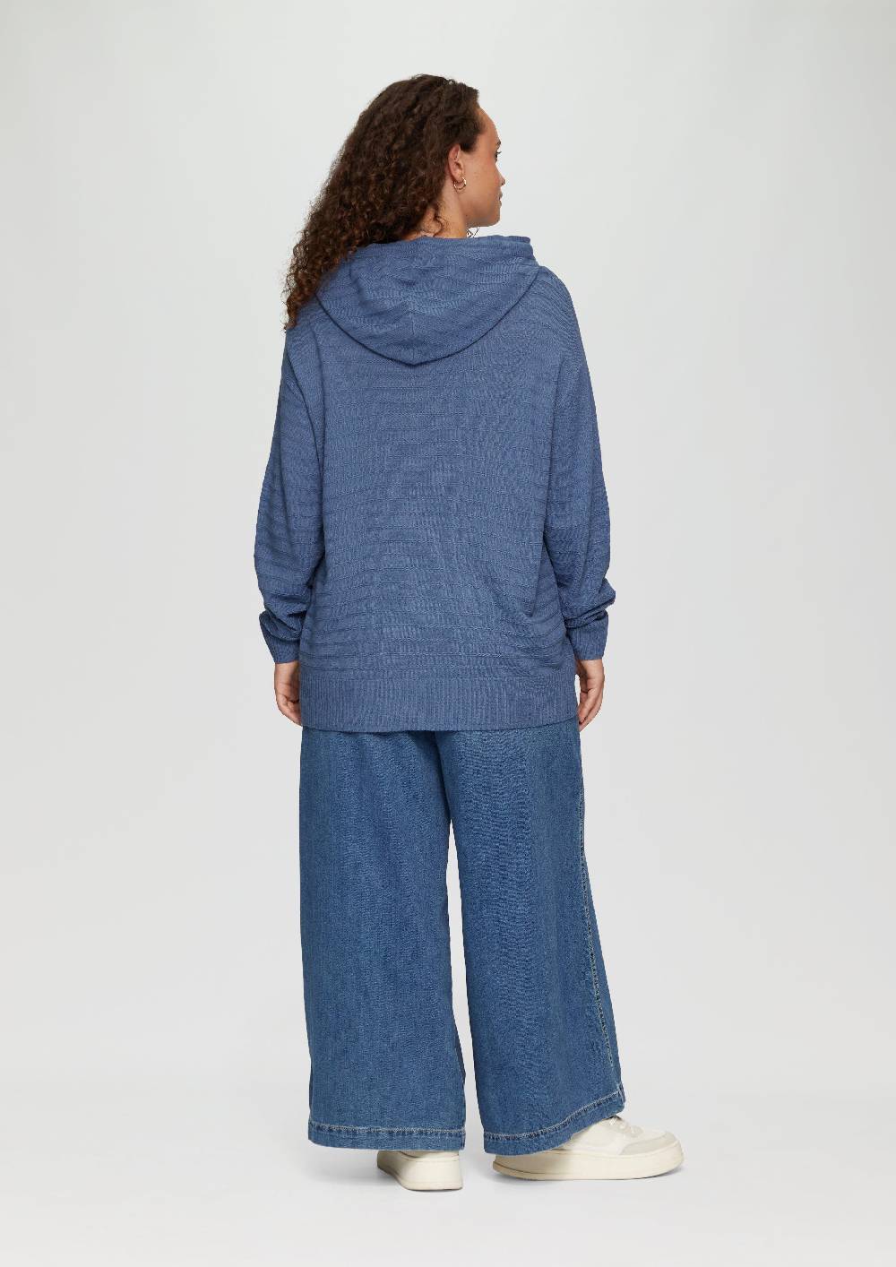 s.Oliver Strukturierter Strickpullover mit Kapuze Nur noch ein Tag übrig