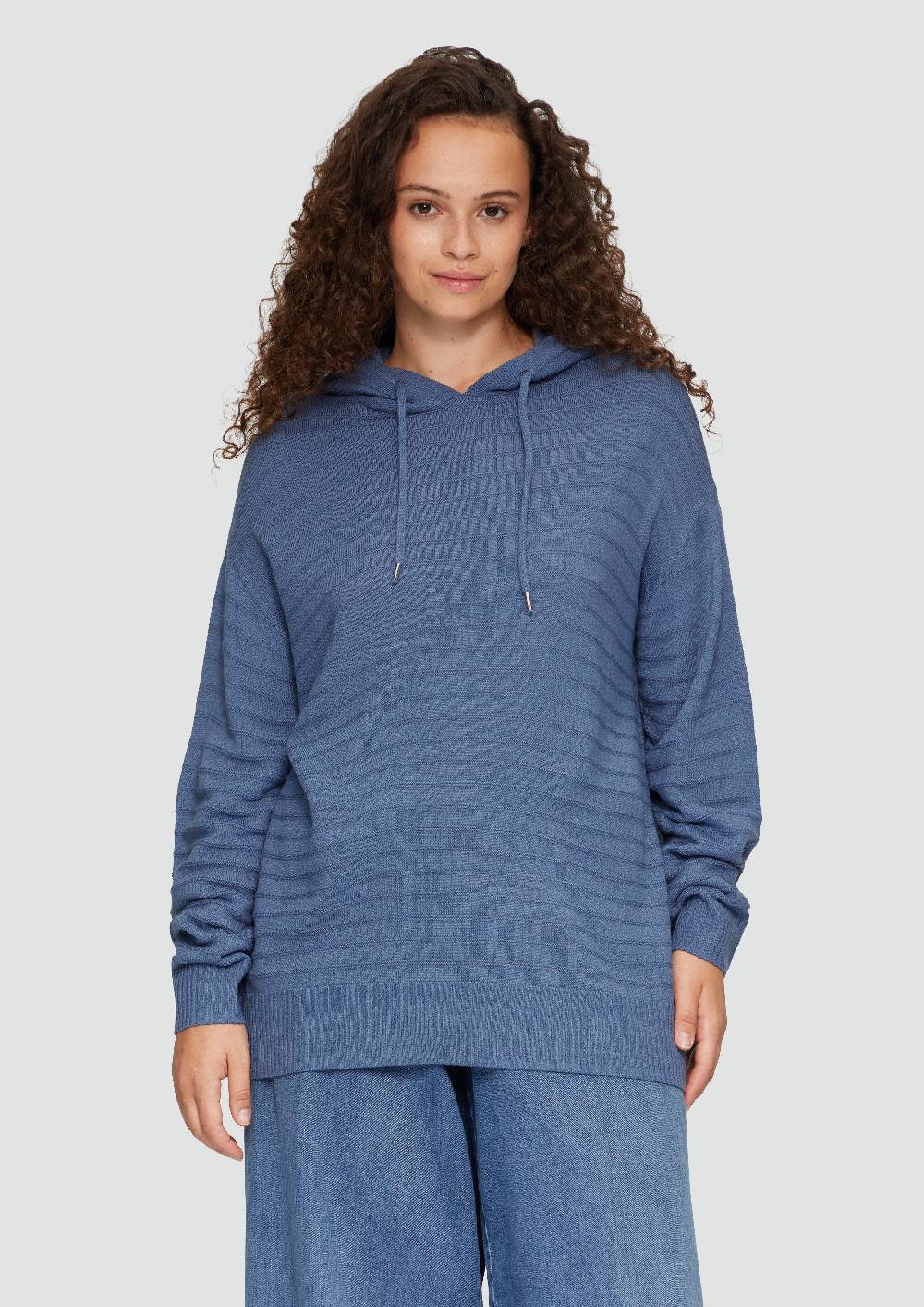 s.Oliver Strukturierter Strickpullover mit Kapuze Nur noch ein Tag übrig