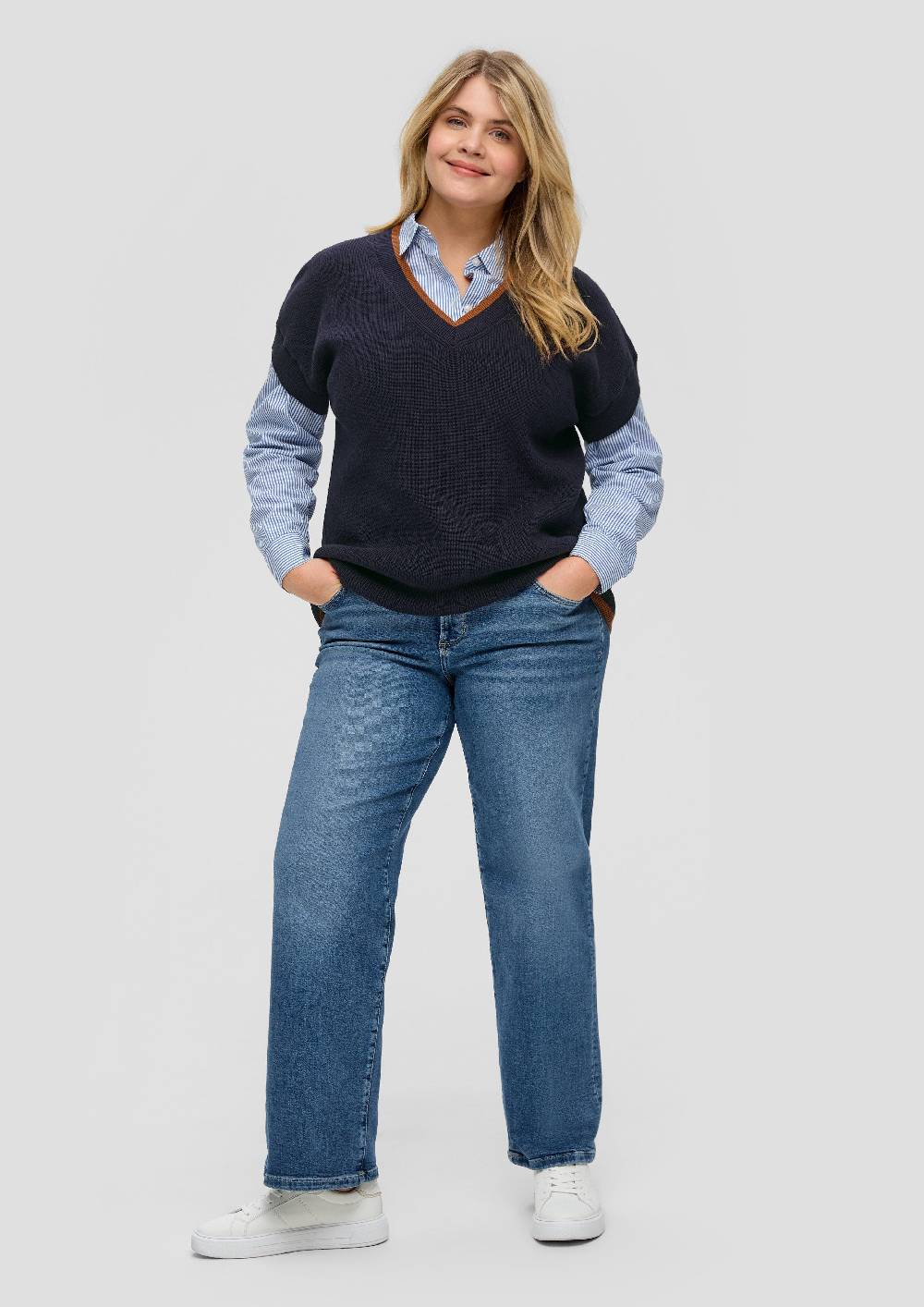 s.Oliver Pullover mit V-Ausschnitt Fabrikladen