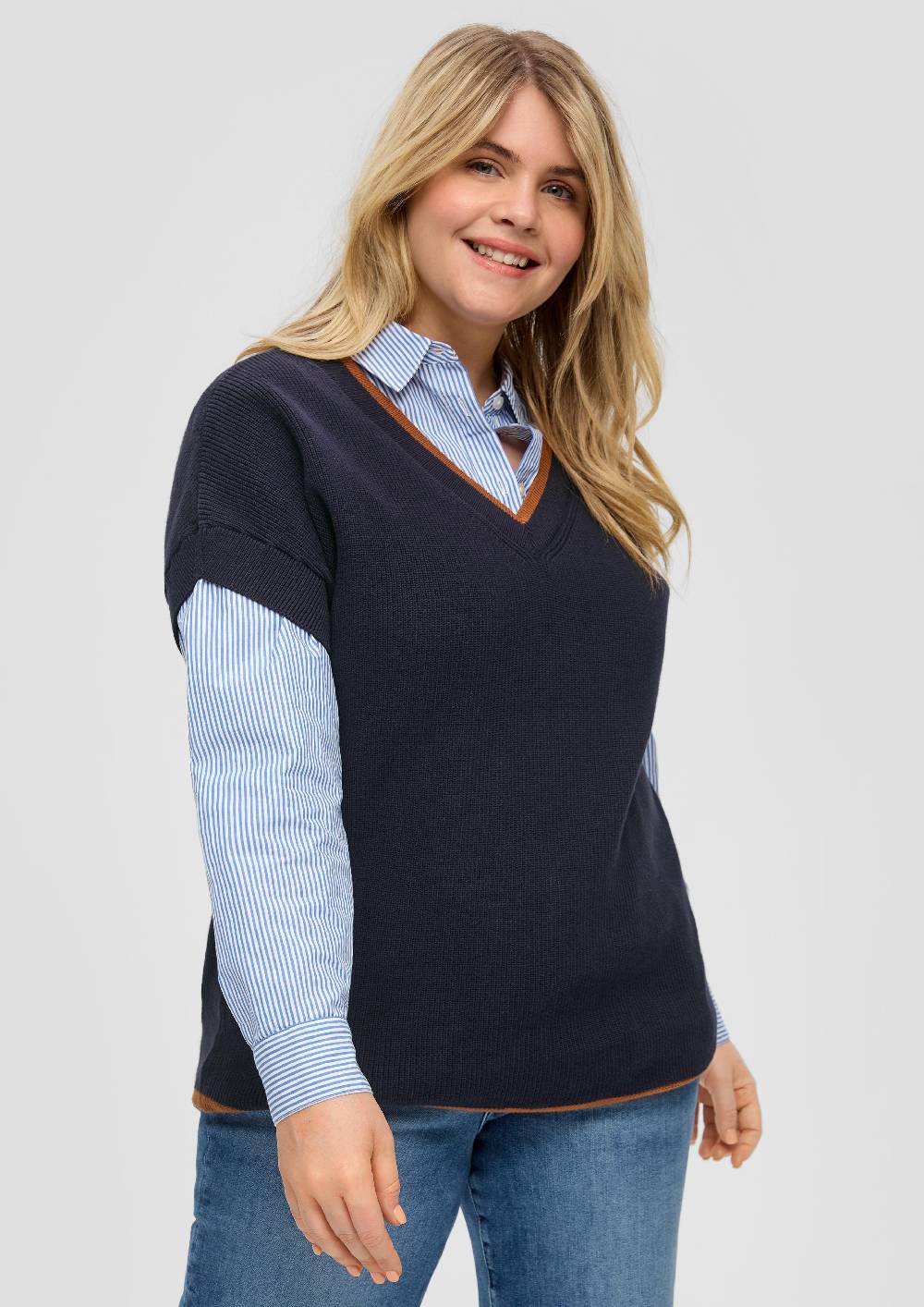 s.Oliver Pullover mit V-Ausschnitt Fabrikladen