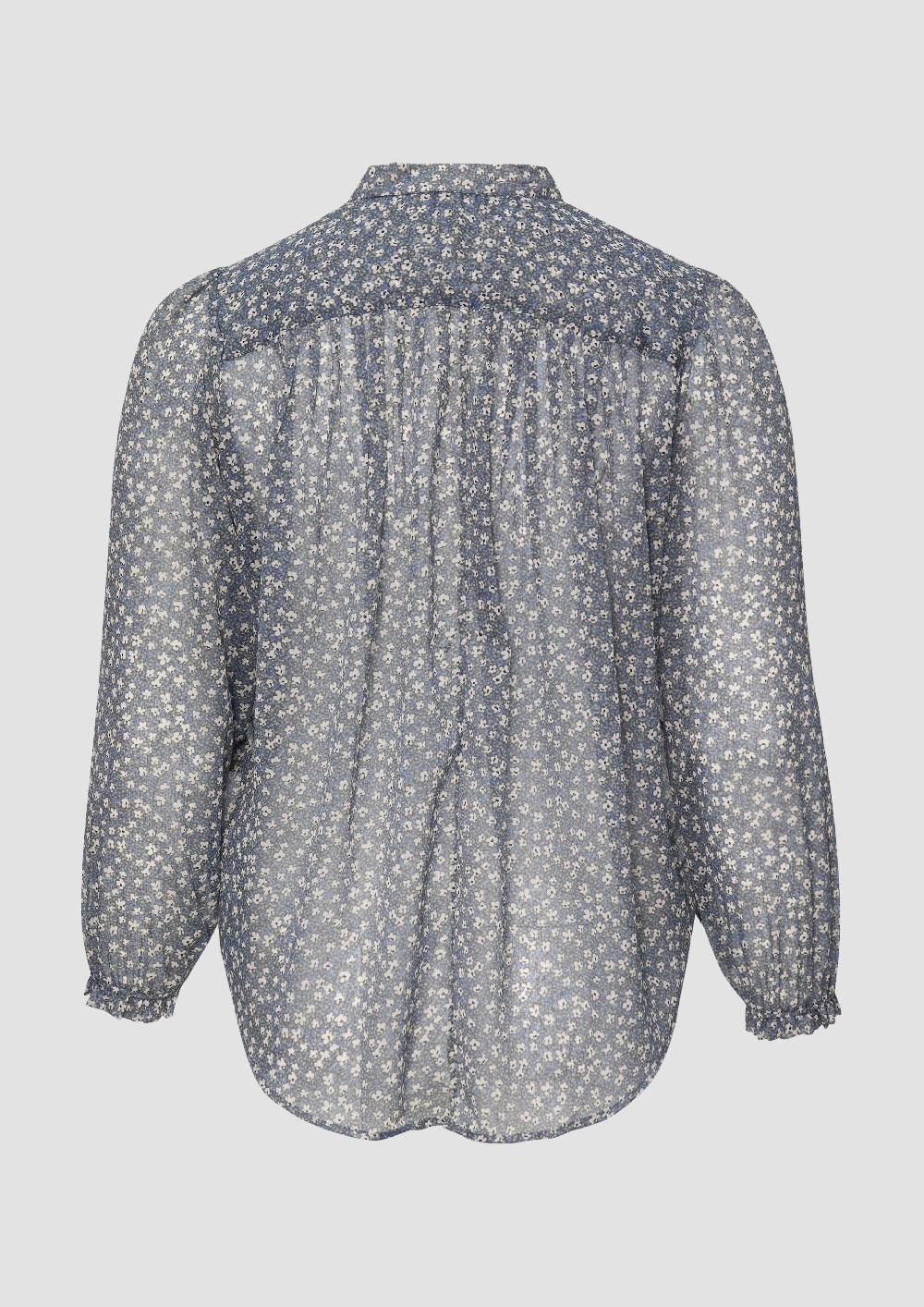 s.Oliver Leicht transparente Chiffonbluse mit Puffärmeln Begrenzt auf 3 Tage