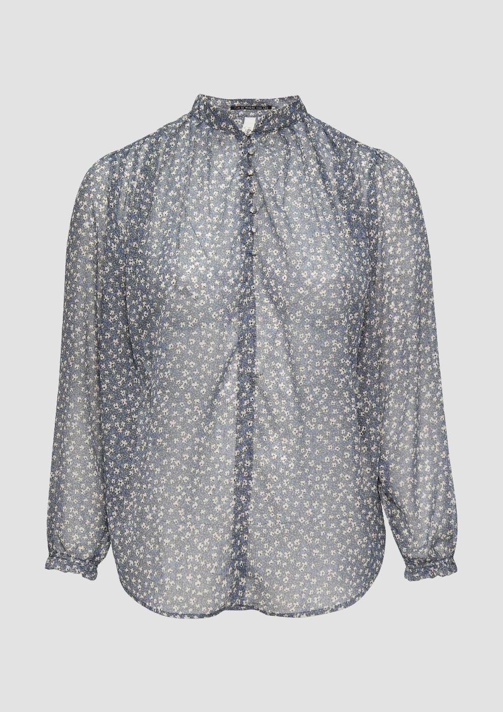 s.Oliver Leicht transparente Chiffonbluse mit Puffärmeln Begrenzt auf 3 Tage