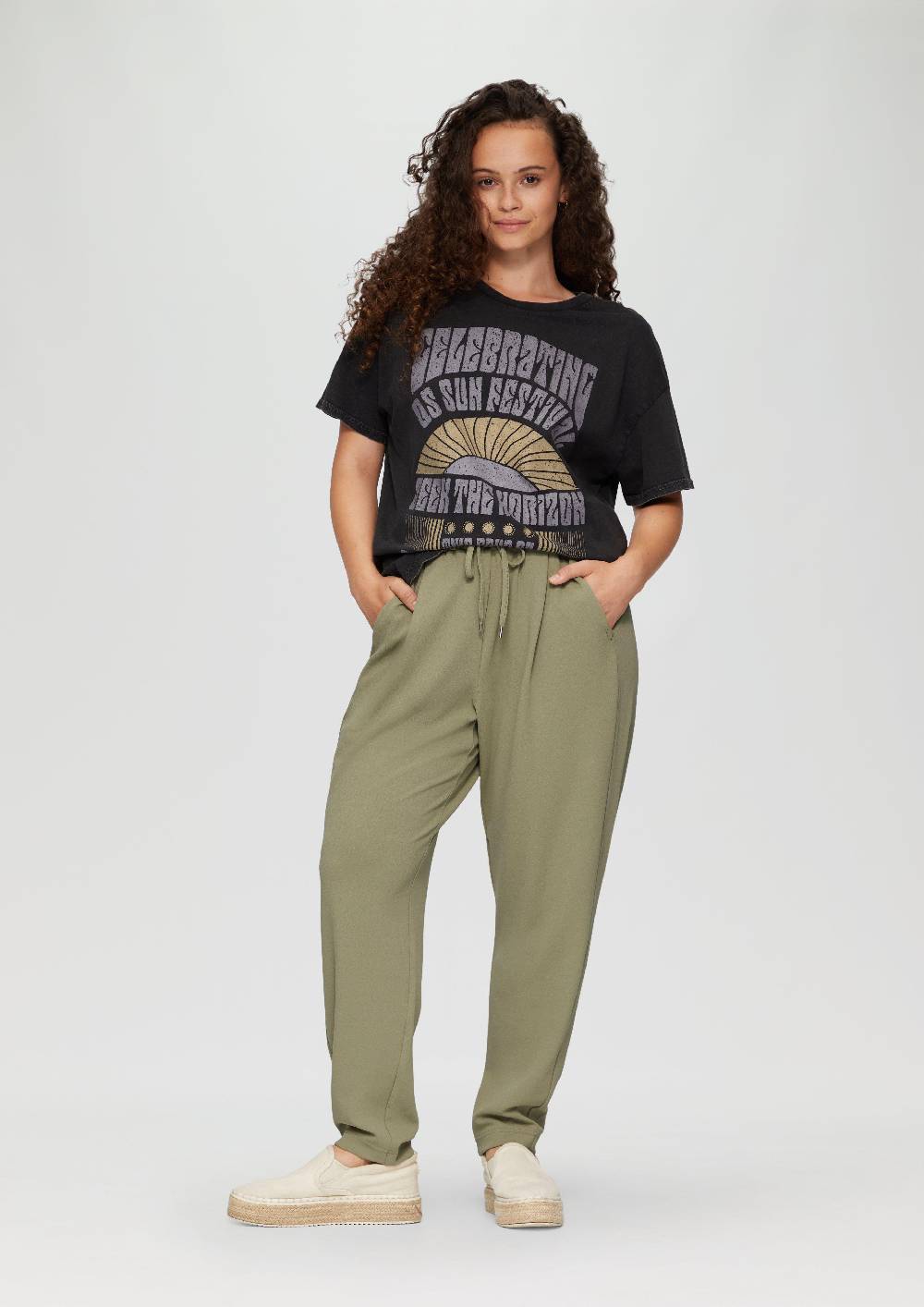 s.Oliver Jogpants aus Interlock-Crêpe Im Verkauf
