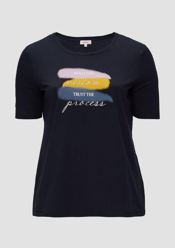 s.Oliver T-Shirt mit Rundhalsausschnitt und Front-Print im Angebot