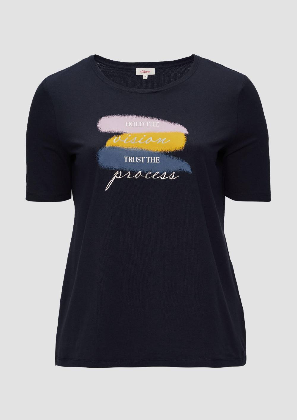 s.Oliver T-Shirt mit Rundhalsausschnitt und Front-Print im Angebot