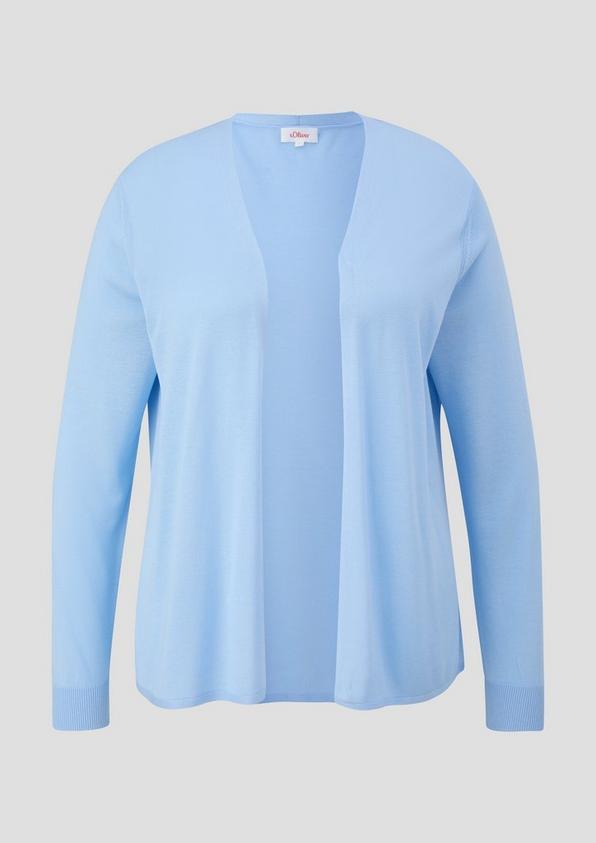 s.Oliver Strickjacke aus Viskose-Stretch mit Rippbündchen Fabrikpreis