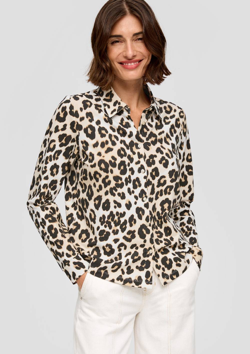 s.Oliver Hemdbluse aus Jersey Günstig kaufen