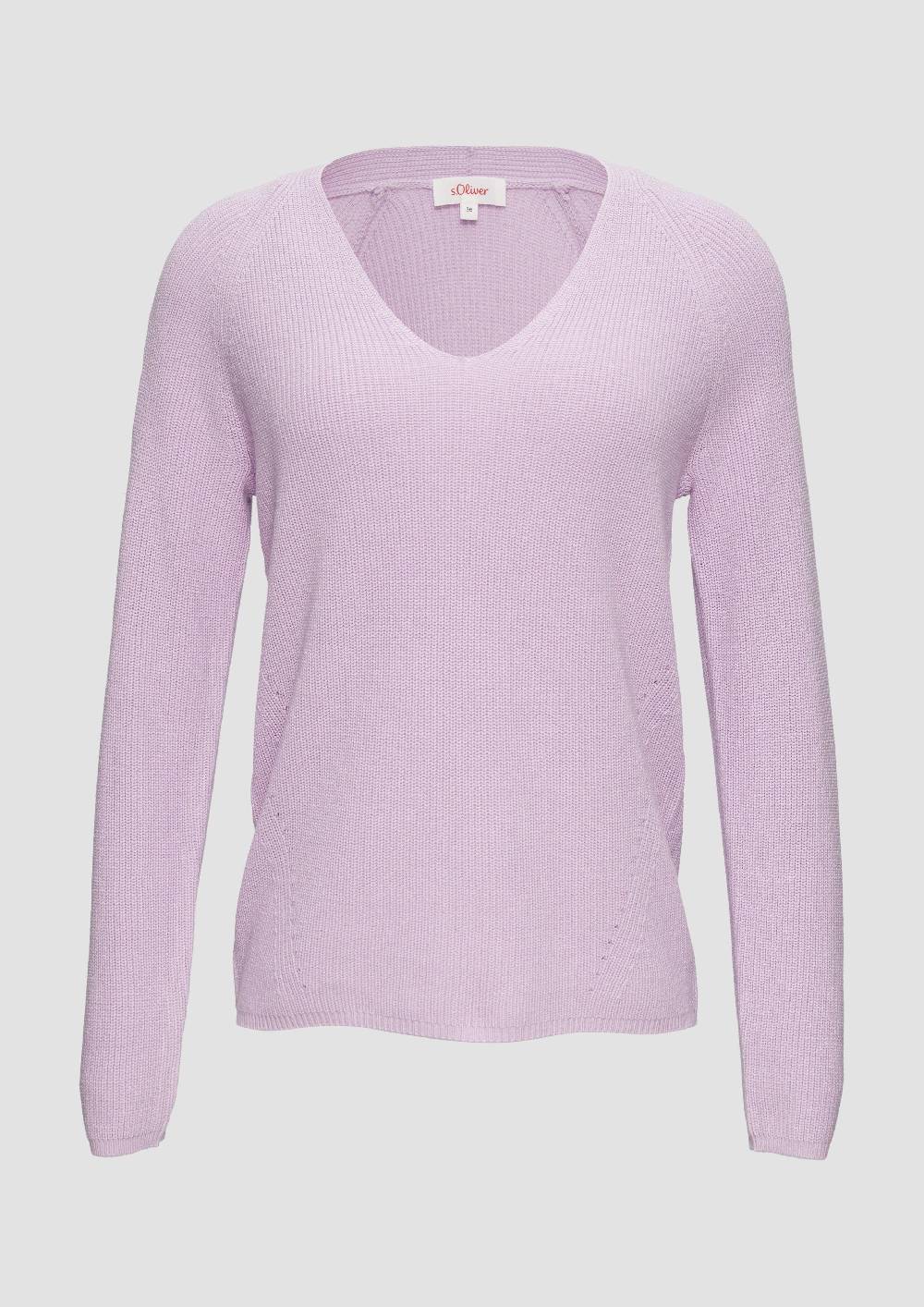 s.Oliver Strickpullover mit V-Ausschnitt und Raglan-Ärmeln Preisnachlass