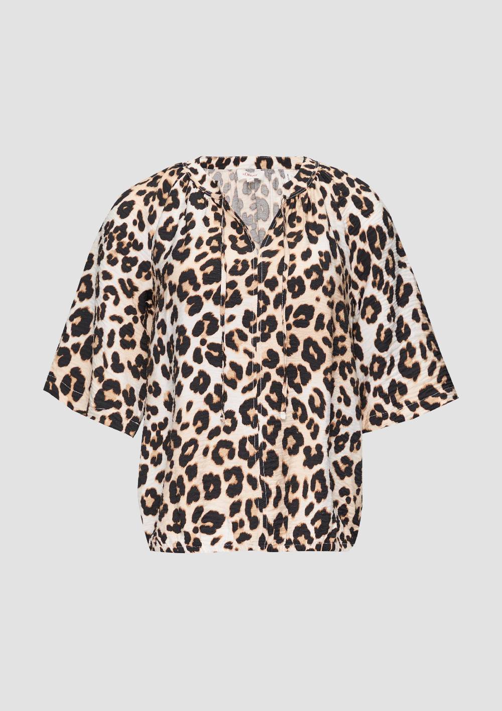 s.Oliver Strukturierte Bluse im O-Shape mit Raffdetails Weihnachtsangebot