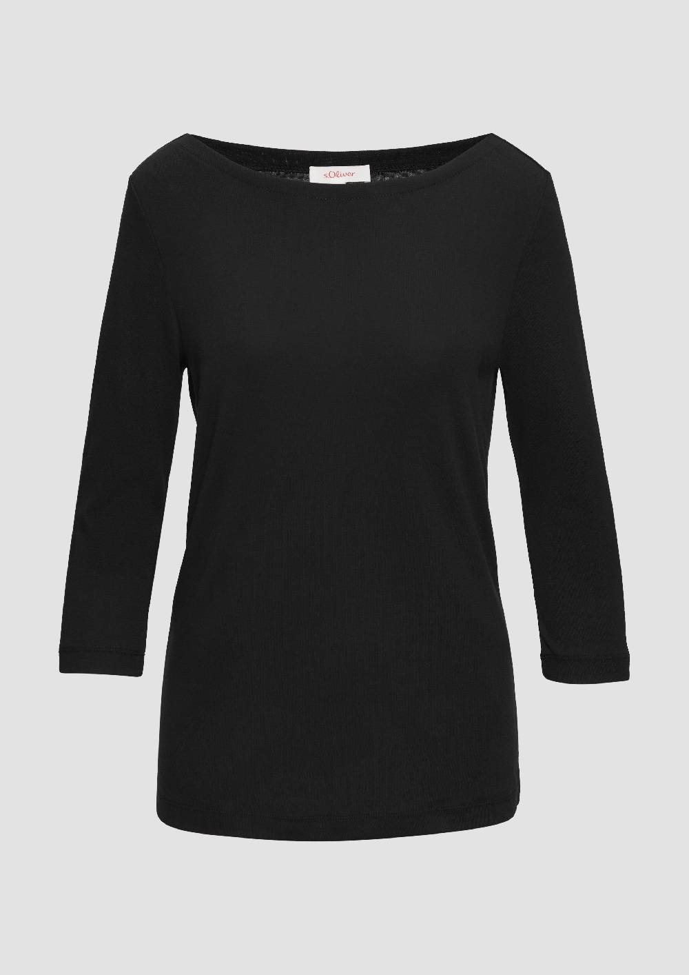 s.Oliver T-Shirt mit 3/4-Arm und U-Boot Ausschnitt Lagerräumung