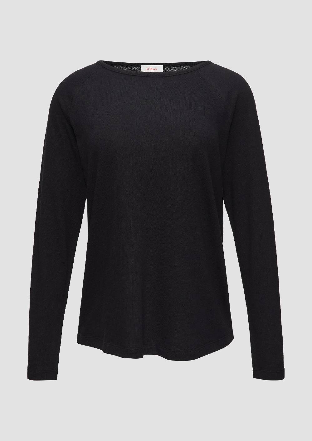 s.Oliver Langarmshirt mit Flammgarnstruktur und Raglanärmeln Neueste Mode