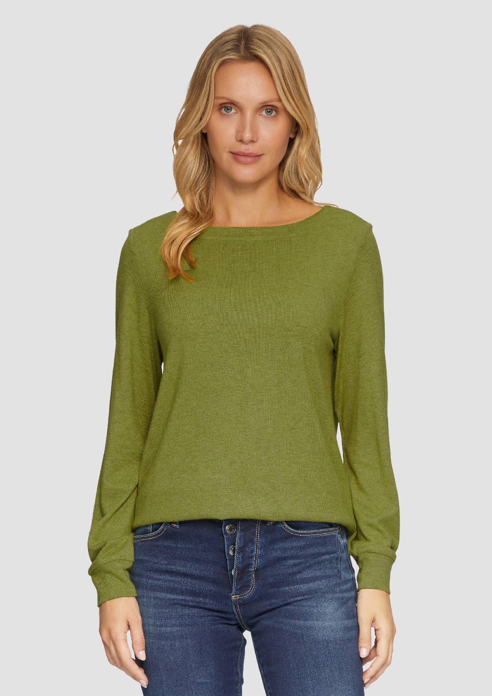 s.Oliver Weicher Longsleeve aus Jerseystrick Große Rabatte
